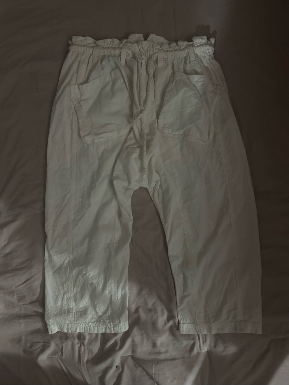 Free People White Harem style Pants size XS oversized